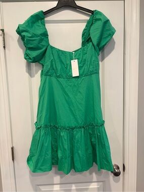 Lilly Pulitzer Emerald Green Square Neck Mini Dress NWT Size 14
